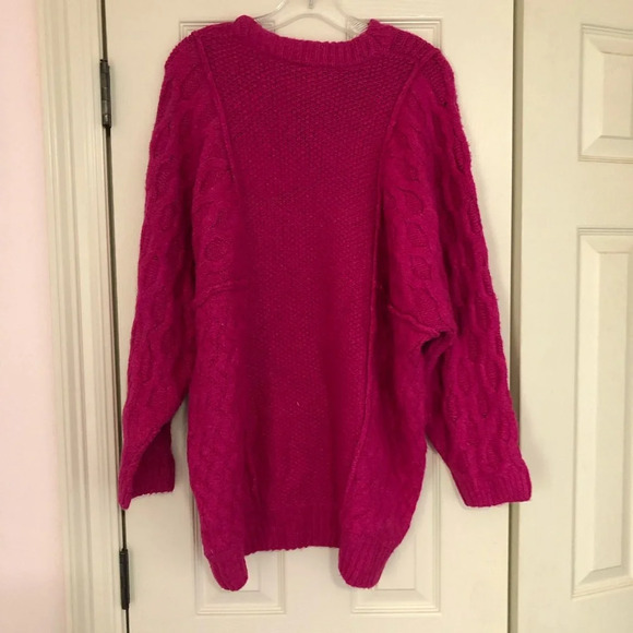 Free People Pink Cable Knit Sweater - Picture 3 of 7